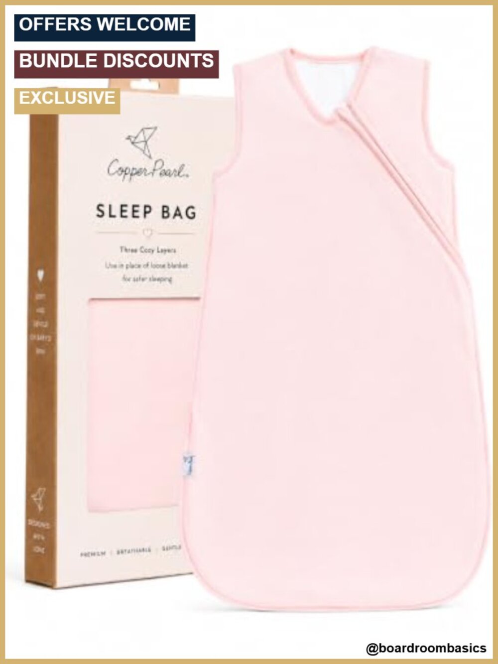 Copper Pearl Sleep Sack 3-Layer Knit 2.5 TOG Wearable Blanket 12-18M